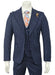 Navy Pinstripe Slim Fit 3-Piece Suit — front view