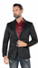 Mens Cowboy Blazer - Western Jacket in Color "Black" Ultra Slim Fitted (Buy 1 Size UP)