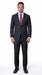 Statement Men's Modern Fit 2 Piece 100% Super 200 Wool Suit Peak Lapel in Black - image 5