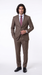 Statement Men's Modern Fit 2 Piece 100% Super 200 Wool Suit Peak Lapel in Taupe - image 7