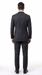 Statement Men's Modern Fit 2 Piece 100% Super 200 Wool Suit Peak Lapel in Black - image 3