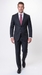 Statement Men's Modern Fit 2 Piece 100% Super 200 Wool Suit Peak Lapel in Black - image 6