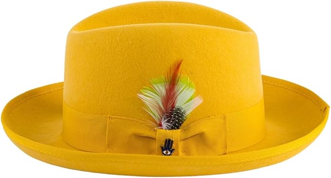 Premium Godfather Hat - Homburg Hat - Men's Homburg  Gold