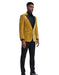 Mens Velvet Smoking Peak Lapel Jacket in Gold | Prom - Men's Tuxedo USA