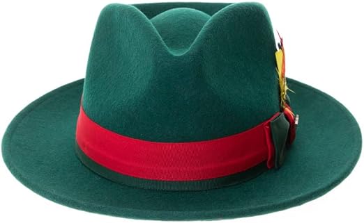 Grayson Fedora Crushable 100% Australian Wool Traveler Two Tone Green Hat