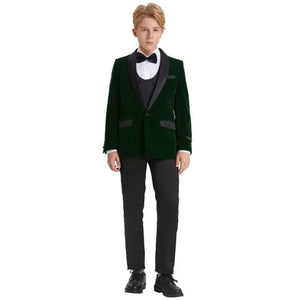 5pc Green Boys Velvet Tuxedo Includes Bowtie by Tazio - Men's Tuxedo USA