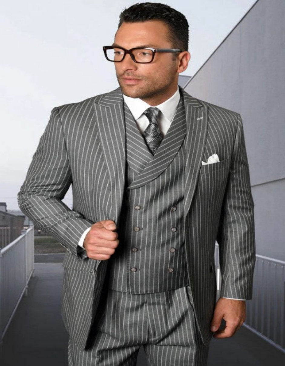 Cheap Plus Size Mens Grey Suit For Big Men Online - Big and Tall Sizes main image 0