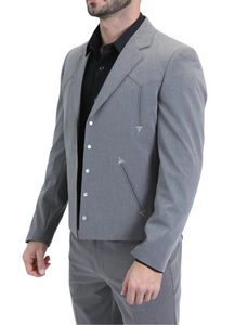 Men's Grey Western Suit Set