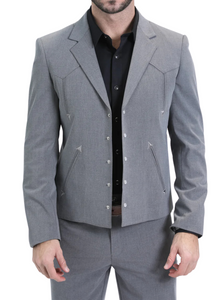 Men's Grey Western Suit Set