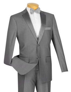 Gray Prom Suit - Grey Classic Notch Tuxedo
