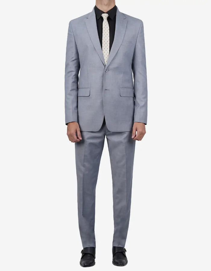 Mens Grey Two Piece Notch Lapel Jared Suit