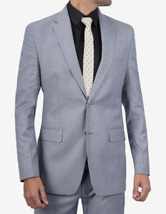 Mens Grey Two Piece Notch Lapel Jared Suit