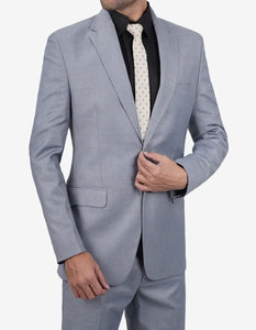 Mens Grey Two Piece Notch Lapel Jared Suit