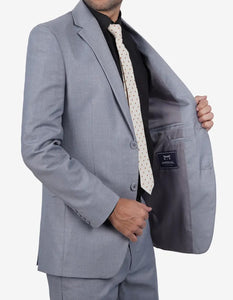 Mens Grey Two Piece Notch Lapel Jared Suit