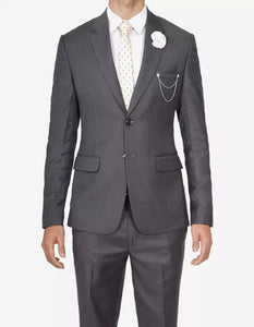 Mens Grey Two Piece Notch Lapel Jerome Suit