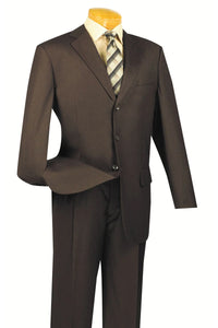 Mens Classic 3 Button Regular Fit Suit in Charcoal Grey