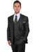 Men's Black Stacy Adams Suit: 2-Button, Vested, Timeless Basic.