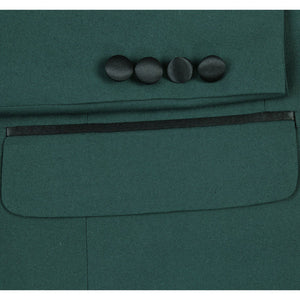 Hunter Green Prom Tuxedo Suit - Hunter Green Wedding Suit - Mens Traditional Slim Fit Shawl Collar Tuxedo In Hunter Green