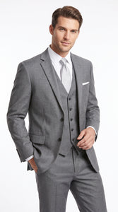 Men’s Designer Grey Prom Tuxedo Suit, Formal Wedding Groom Dress Suit