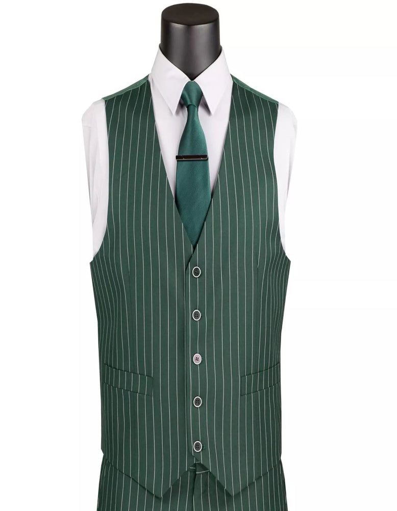 Mens Big and Tall Hunter Green Gangster Three Piece Classic Fit Suit