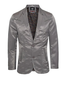 Men's Western Grey Blazer Slim Fit Steel Gray Sport Coat for Weddings, Business & Formal Events