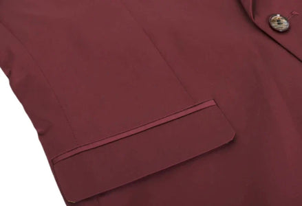 Men's Burgundy Blazer Slim Fit Sport Coat for Weddings, Proms & Special Occasions