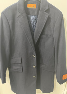 Enzo Topcoat Navy Wool & Cashmere Blend