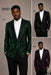 Men's green, black and purple sequin blazers