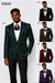 Men's green, black, brown, red and purple floral sequin blazers