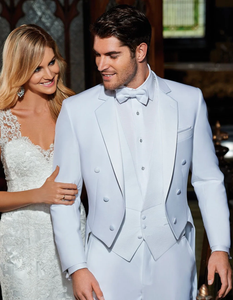 White Prom Suit - White Prom Tuxedo Suits - White Wedding  Citreon Tail  Tuxedo