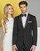 Mens Designer Slim Fit Two Button Wedding Tuxedo in Black - Men's Tuxedo USA