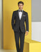 Mens Designer Slim Fit One Button Peak Tuxedo in Black - Mens Slim Fitted Tuxedo - Men's Tuxedo USA