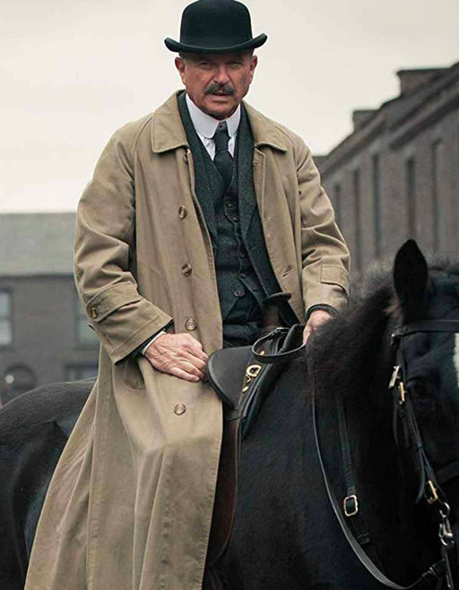 Mens Inspector Chester Campbell Peaky Blinders Costume Trench Coat & Suit - Men's Tuxedo USA