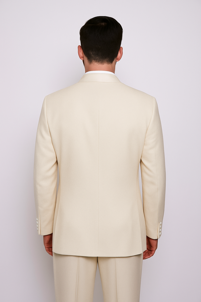 Men'S Dress Formal Ivory ~ Cream ~ Off White Dinner Jacket ~ Fashion Tuxedo For Men ~ Blazer ~ Sport 1 Button Peak Lapel