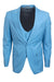 Men's Stacy Adams Sky Blue Peak Lapel 1-Button Vested Suit
