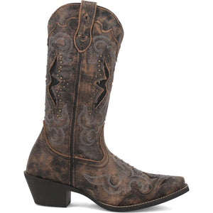 Laredo Lucretia Black Leather Snip Toe Women Boots