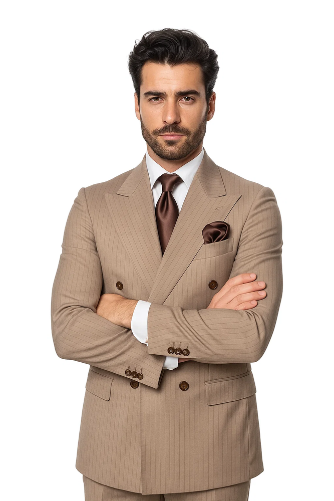  Light Brown with Brown Pinstripe Color by Rossiman