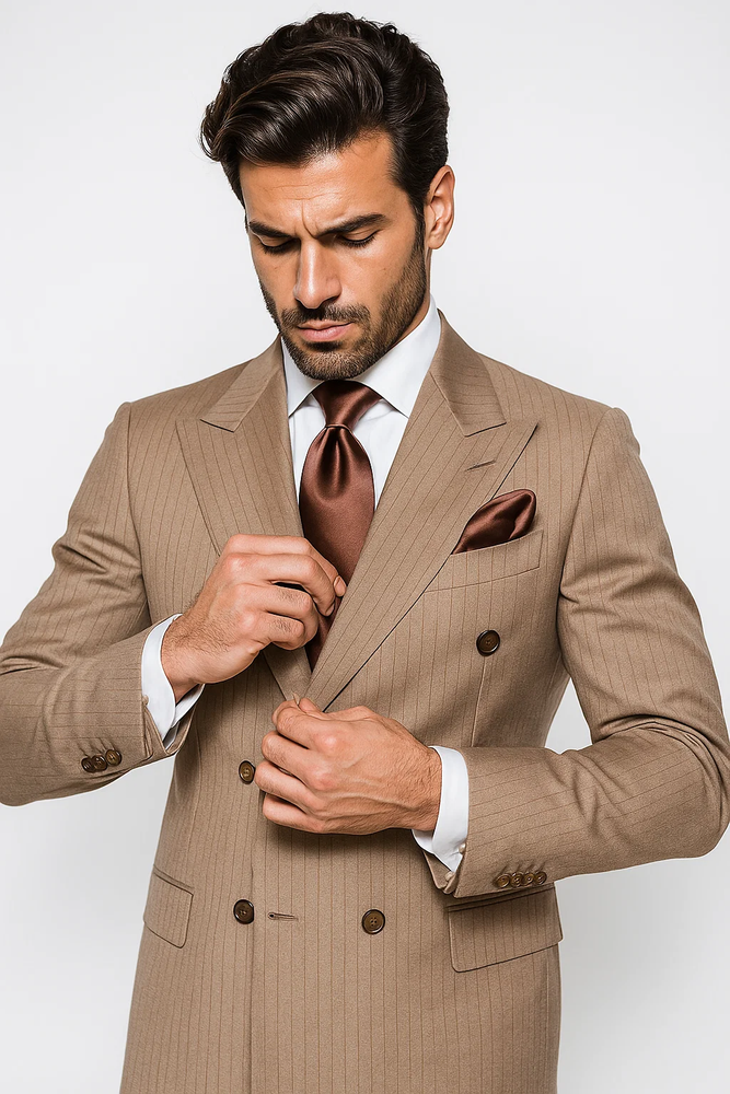  Light Brown with Brown Pinstripe Color by Rossiman