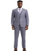Light Grey Suit - Silver Gray Suit For Wedding - Men's Stacy Adams Vested One Button Wide Peak Lapel Windowpane Light Grey Plaid Suit - Men's Tuxedo USA