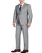 Light Grey Suit - Silver Gray Suit For Wedding - Mens Basic Two Button Slim Fit Light Grey Optional Vest Wool Suit - Men's Tuxedo USA