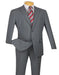 Light Grey Suit - Silver Gray Suit For Wedding - Mens Modern Fit Two Button Light Grey Poplin Suit - Men's Tuxedo USA