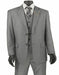 Light Grey Suit - Silver Gray Suit For Wedding - Mens Classic Fit Two Button Vested Light Grey Suit - Men's Tuxedo USA