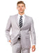 Light Grey Suit - Silver Gray Suit For Wedding - Men's Basic 2 Button Slim Fit Light Grey Wedding Suit - Men's Tuxedo USA