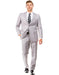 Light Grey Suit - Silver Gray Suit For Wedding - Men's Basic 2 Button Slim Fit Light Grey Wedding Suit - Men's Tuxedo USA