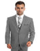 Light Grey Suit - Silver Gray Suit For Wedding - Men's Two Button Basic Modern Fit Light Grey Business Suit - Men's Tuxedo USA