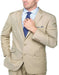 Mens Khaki Color Tuxedo - Mens Basic Two Button Slim Fit Light Khaki Suit - Men's Tuxedo USA