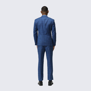 Dark Blue Skinny Fit Suit Three Piece Set - Wedding - Prom