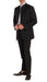 Mandarin Collar Suit - 2 Piece - Black