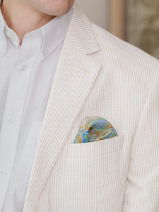 Natural Striped Seersucker Jacket