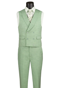 Mens Easter Suit - Jacket and Pants in Summer Color Light Green Modern Fit Light Weight